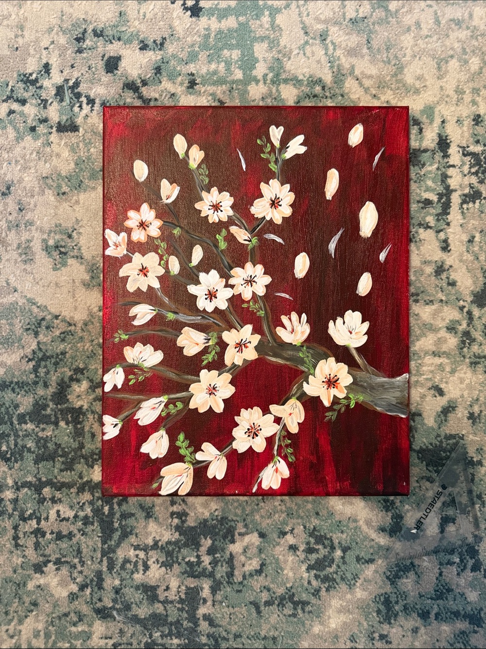 Cherry Blossoms — acrylics on canvas